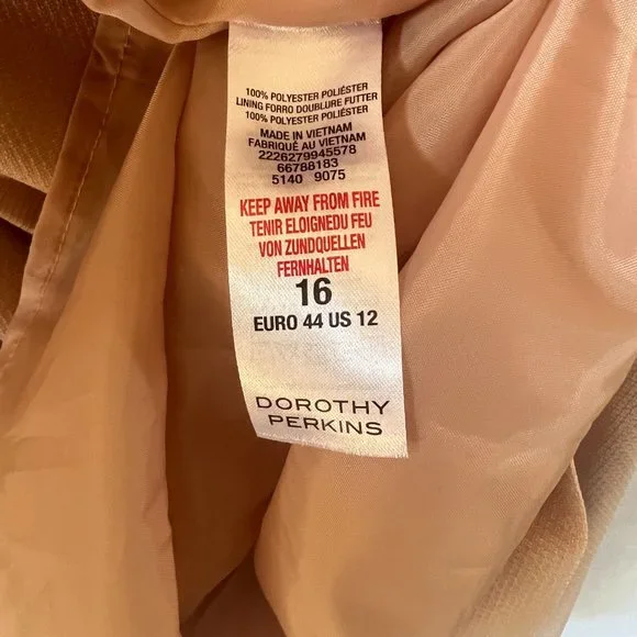 Dorothy Perkins, Pink, dress size 16, Occasion, zip up, sleeveless, Cut out. - Picture 5 of 5
